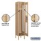 Salsbury Industries 1 Tier Vented Locker, 12"Wx66"Hx12"D, 1 Door, Tan, Unassembled 71152TN-U - alternate 4